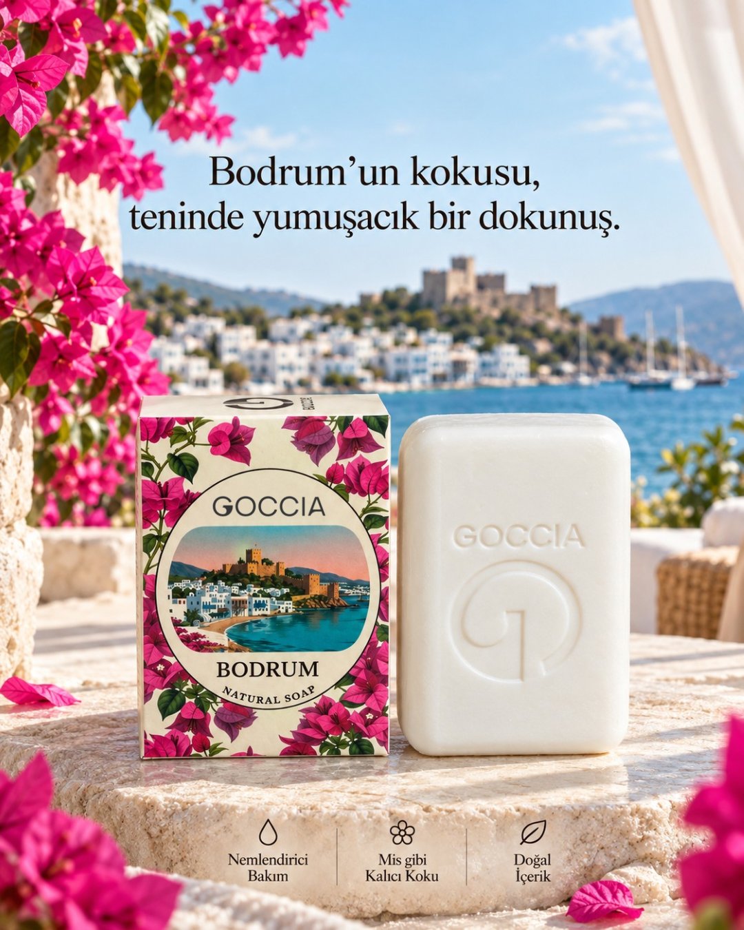 Goccia Bodrum Nemlendirici Doğal Sabun – Shea Yağı &amp; Gliserin