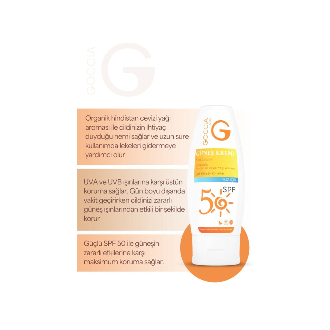 Goccia 50 SPF Güneş Kremi