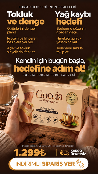 Goccia Kolajenli Hindiba Form Kahvesi | L-Karnitin ve Garcinia Cambogia İçeren | Yağ Yakıcı ve Ödem Attırıcı