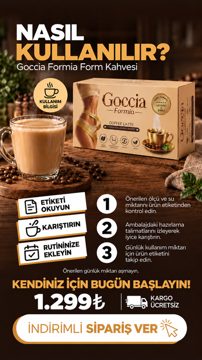 Goccia Kolajenli Hindiba Form Kahvesi | L-Karnitin ve Garcinia Cambogia İçeren | Yağ Yakıcı ve Ödem Attırıcı