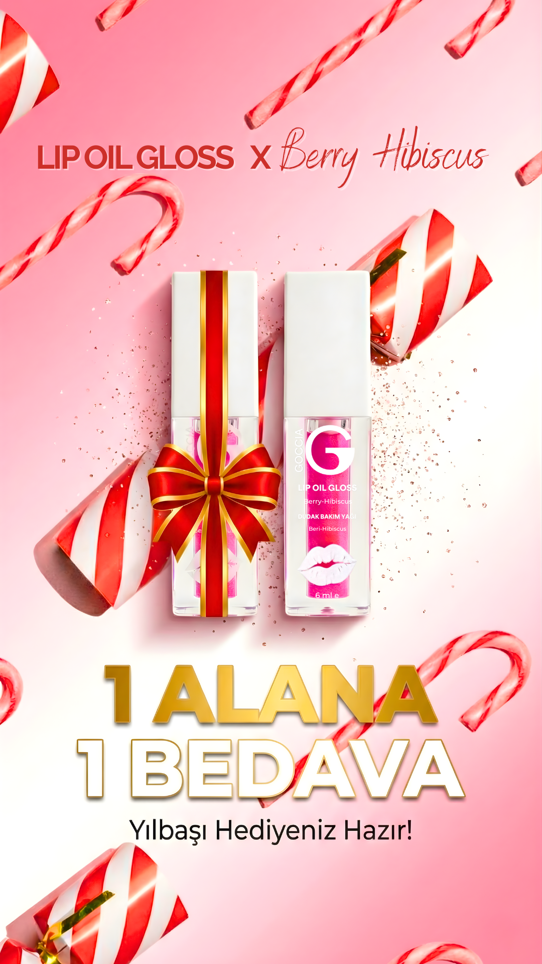 Lip Oil Gloss Berry Hibiscus – Işıltılı, Dolgun ve Yumuşacık Dudaklar